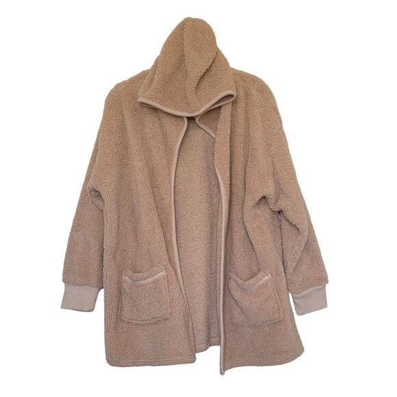 Ugg Koolaburra Womens Cardigan Large Pink Hooded Open Jacket Pockets Laganlook - Picture 2 of 6